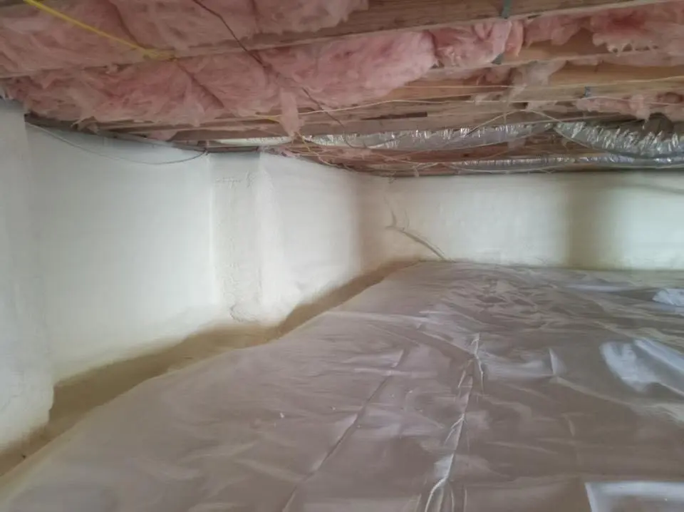 Crawl space encapsulation with closed-cell spray foam for Roof Maintenance in Laconia